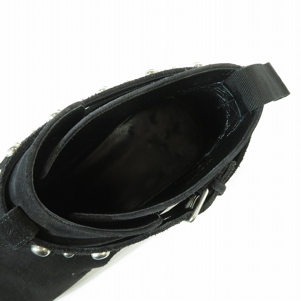 実際に弊社で買取させて頂いたSAINT LAURENT PARIS/サンローランパリ スウェードレザー スタッズ付きショートブーツ  375689/43の画像 4枚目