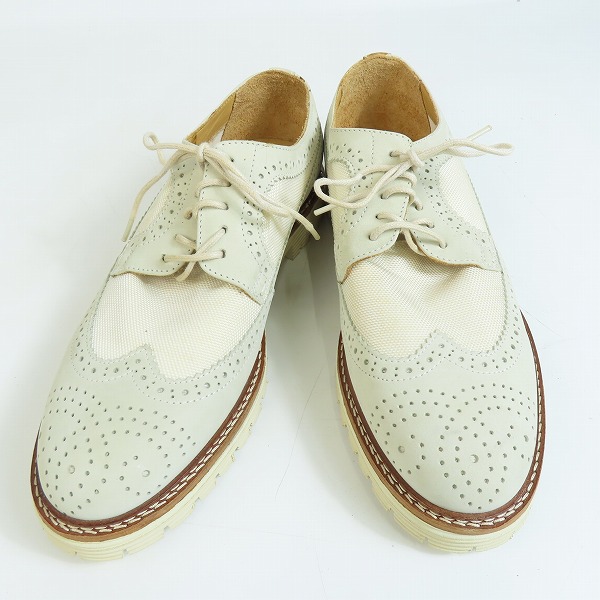 実際に弊社で買取させて頂いたARMANI COLLEZIONI/ ウイングチップ スエード切り替え スニーカー/42