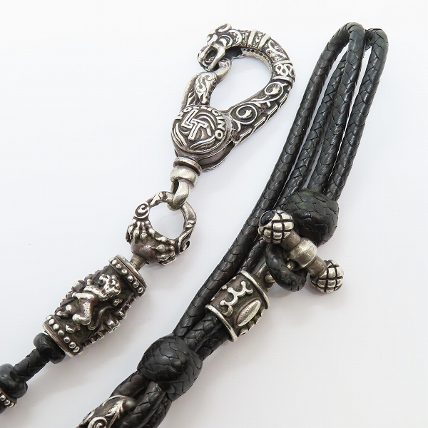 実際に弊社で買取させて頂いた【ギャラ付】レザーズ＆トレジャーズ 4ライオンブレイデッドビーズウォレットチェーン w/ケルティッククリップの画像 1枚目