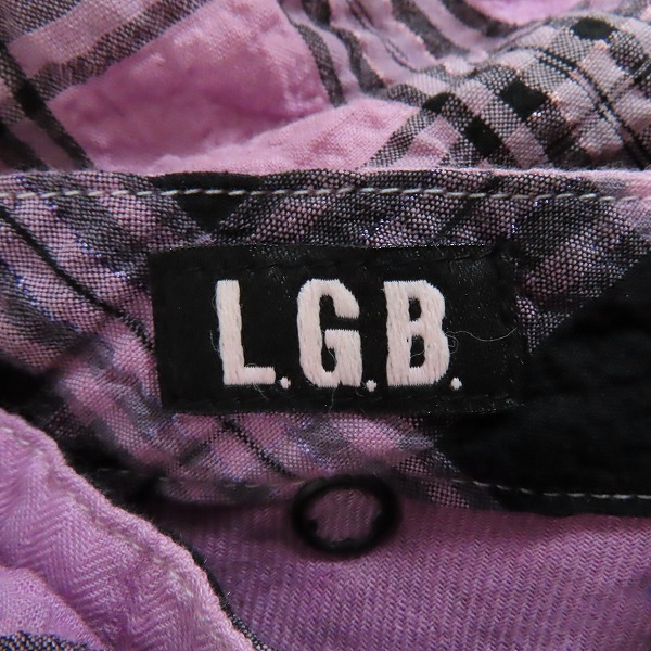 実際に弊社で買取させて頂いたL.G.B./ルグランブルー シワ加工 グラデーション ボタンダウン 長袖シャツ Shirt-G/STD/M 91509/2の画像 2枚目