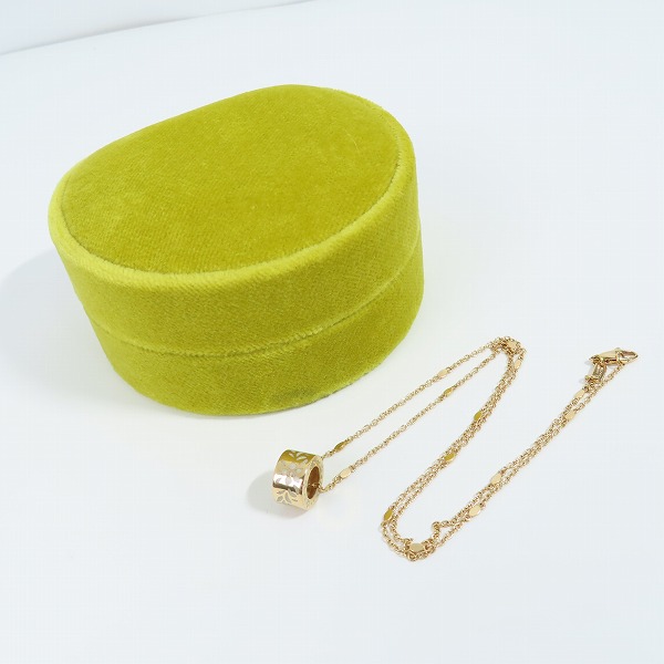 実際に弊社で買取させて頂いたGUCCI/グッチ AU750/K18 インターロッキングGブロッサム サークルネックレス 434553の画像 9枚目