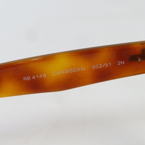 実際に弊社で買取させて頂いたRay-Ban/レイバン カリビアン サングラス RB4148 803/51の画像 4枚目