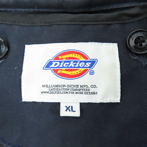 実際に弊社で買取させて頂いた【難あり】DICKIES/ディッキーズ M-65刺繍ジャケット キルトライナー付き/ネイビー/143M10WD23/XLの画像 3枚目