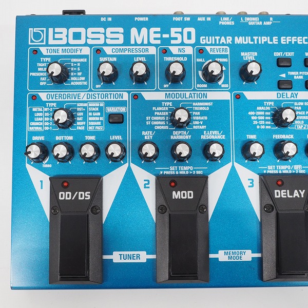 実際に弊社で買取させて頂いた BOSS/ボス ME-50 GUITAR MULTIPLE EFFECTS ギター用 マルチエフェクター ACアダプター付【動作確認済】の画像 1枚目