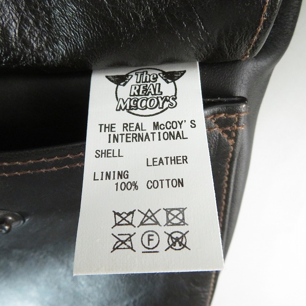 実際に弊社で買取させて頂いたTHE REAL McCOY'S/ザ リアルマッコイズ A-2 model 220 レザー フライトジャケット MJ22001 /42の画像 3枚目