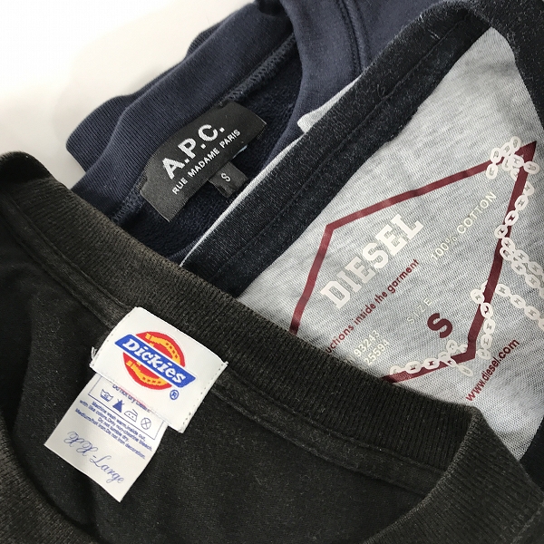 実際に弊社で買取させて頂いた【おまとめ】A.P.C./アーペーセー DIESEL/ディーゼル Dickies/ディッキーズ 他 カットソー