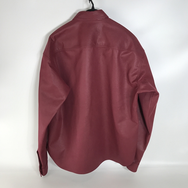 実際に弊社で買取させて頂いたJOHN LAWRENCE SULLIVAN/ジョンローレンスサリバン 22AW  ヴィーガン レザーオーバーサイズシャツ/46の画像 1枚目