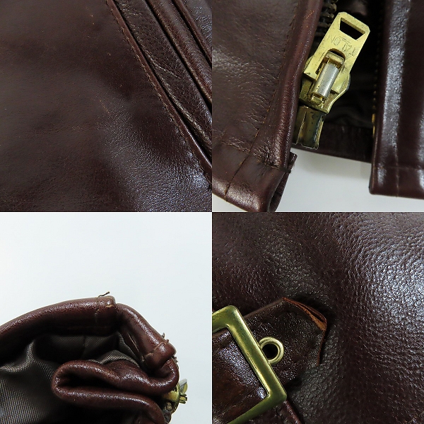 実際に弊社で買取させて頂いたSCHOTT/ショット ファーライナー付き トラッカー レザージャケット ブラウン/34の画像 8枚目