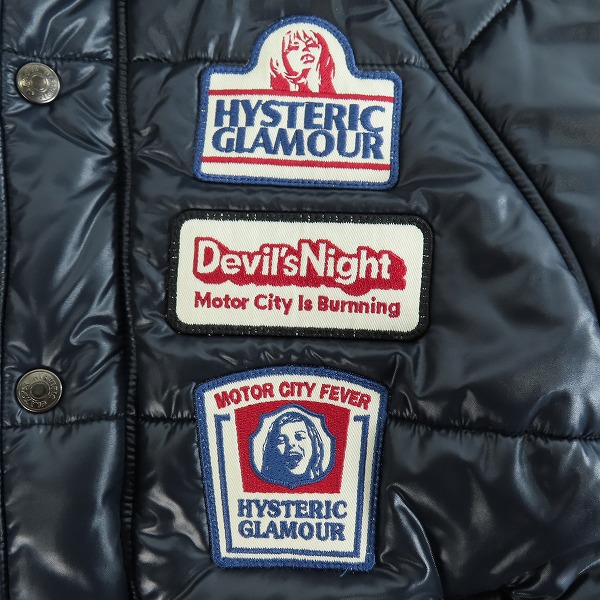 実際に弊社で買取させて頂いたHYSTERIC GLAMOUR/ヒステリックグラマー ワッペン 中綿ナイロンジャケット 0223AB14 Sの画像 6枚目