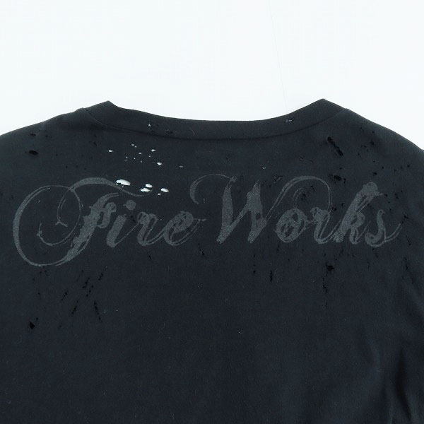 実際に弊社で買取させて頂いたLGB/ルグランブルー FIRE WORKS ダメージ加工 Tシャツ M 004FFW/2の画像 5枚目