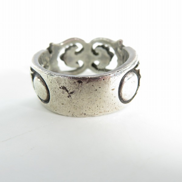 実際に弊社で買取させて頂いた【ギャラ付】LEATHERS AND TREASURES/レザーズ＆トレジャーズ スクロール ケルティックヴァイン  スモールストーンリング/22号の画像 3枚目