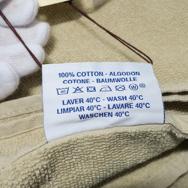 実際に弊社で買取させて頂いた【未使用】HERMES/エルメス BAIN コットン 大判タオルの画像 3枚目