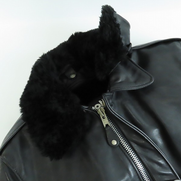 実際に弊社で買取させて頂いたSchott/ショット A-2 レザーボアライナー付きフライトジャケット/184SM/38の画像 2枚目