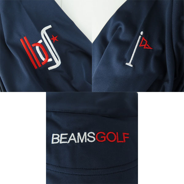 実際に弊社で買取させて頂いた【未使用】BEAMS GOLF/ビームスゴルフ スターフラッグロゴ ツアー エアシャットブルゾン 82-18-0223-444-79-20/Lの画像 6枚目