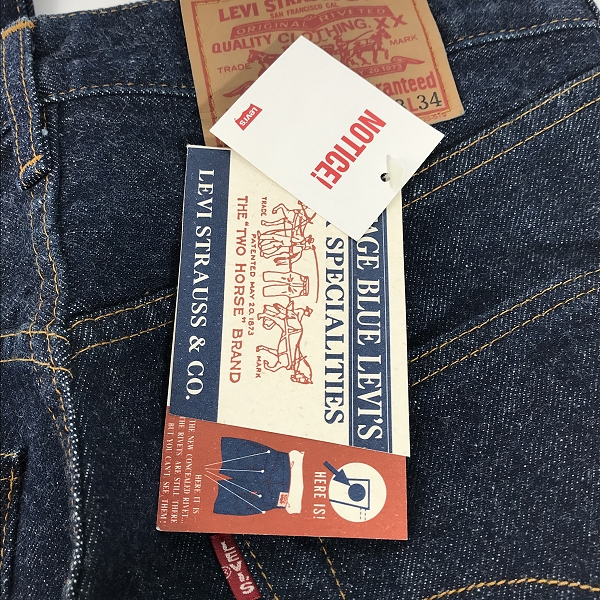 実際に弊社で買取させて頂いた【未使用】LEVIS/リーバイス 502-XX VINTAGE CLOTHING 60’S復刻モデル/刻印J22/デニムパンツ 502-XXVW/28の画像 5枚目