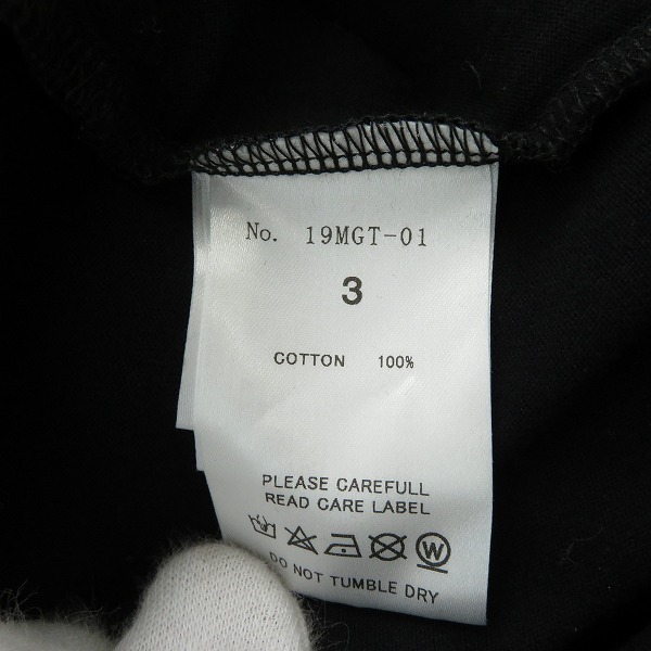 実際に弊社で買取させて頂いたroarguns/ロアーガンズ PEACE YOU UP Tシャツ ブラック 19MGT-01/3の画像 3枚目