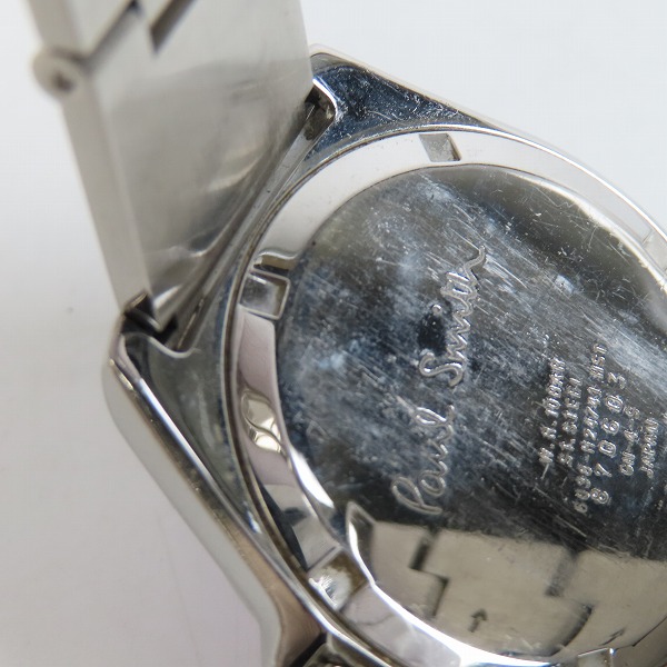 実際に弊社で買取させて頂いたPaul Smith/ポールスミス メタルバンド クオーツ 6038-H24741【動作未確認】の画像 5枚目