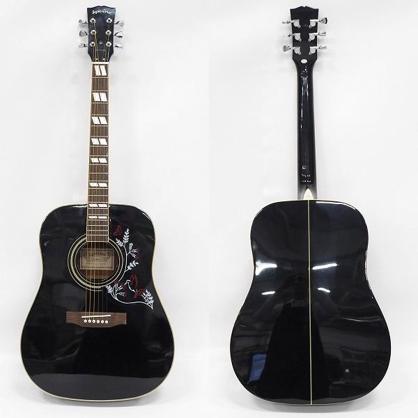 実際に弊社で買取させて頂いた★Sepia Crue/セピアクルー H-220/BK ハミングバードType アコースティックギター/アコギ ソフトケース付の画像 1枚目