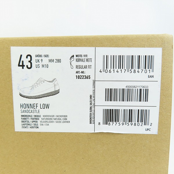 実際に弊社で買取させて頂いた【未使用】BIRKENSTOCK/ビルケンシュトック HONNEF LOW/ホンネフ シューズ/43の画像 7枚目