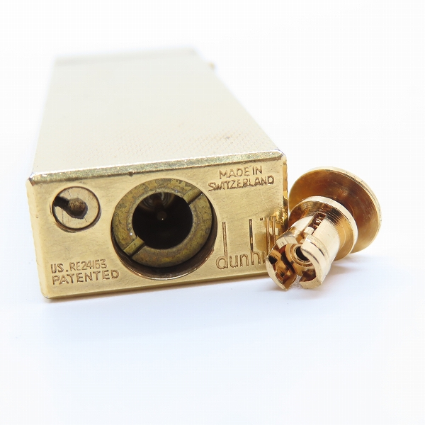 実際に弊社で買取させて頂いたdunhill/ダンヒル サイドローラー ガスライター ゴールドカラーの画像 3枚目