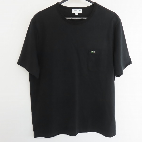 実際に弊社で買取させて頂いたLACOSTE/ラコステ クルーネックスTシャツ ブラック/L