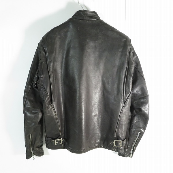 実際に弊社で買取させて頂いたSCHOTT/ショット シングル レザー ライダースジャケット/38の画像 1枚目