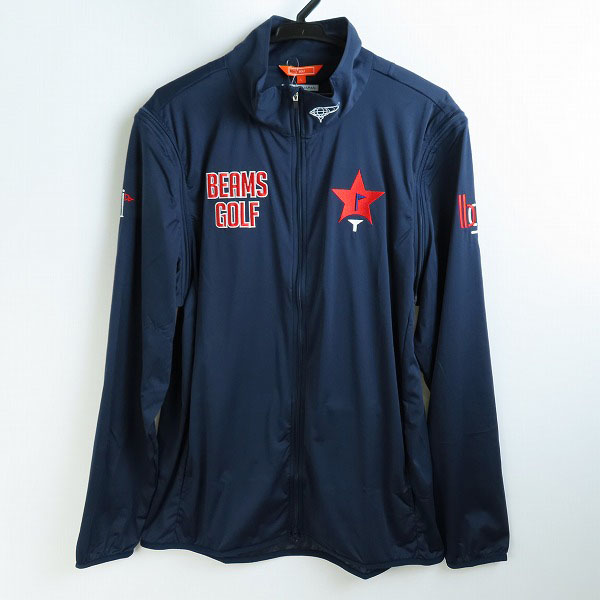 実際に弊社で買取させて頂いた【未使用】BEAMS GOLF/ビームスゴルフ スターフラッグロゴ ツアー エアシャットブルゾン 82-18-0223-444-79-20/L
