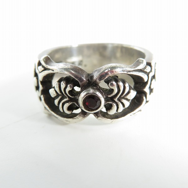 実際に弊社で買取させて頂いた【ギャラ付】LEATHERS AND TREASURES/レザーズ＆トレジャーズ スクロール ケルティックヴァイン  スモールストーンリング/22号の画像 1枚目