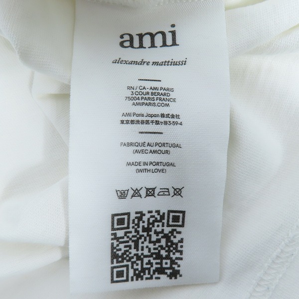 実際に弊社で買取させて頂いたami alexandre mattiussi/アミ アレクサンドルマテュッシ ハートAロゴ刺繍 半袖Tシャツ UTS004.726/Mの画像 3枚目
