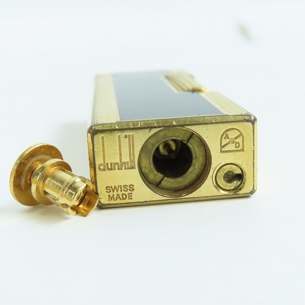 実際に弊社で買取させて頂いたdunhill/ダンヒル サイドローラー ガスライター ゴールド ブラックの画像 5枚目