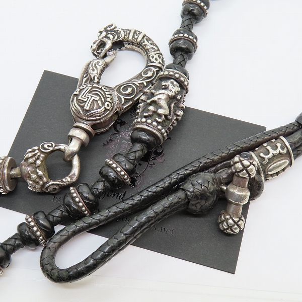 実際に弊社で買取させて頂いた【ギャラ付】レザーズ＆トレジャーズ 4ライオンブレイデッドビーズウォレットチェーン w/ケルティッククリップ