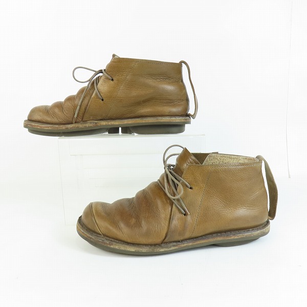 実際に弊社で買取させて頂いたtrippen/トリッペン SPACE 2ホール レザーチャッカブーツ ブラウンの画像 3枚目