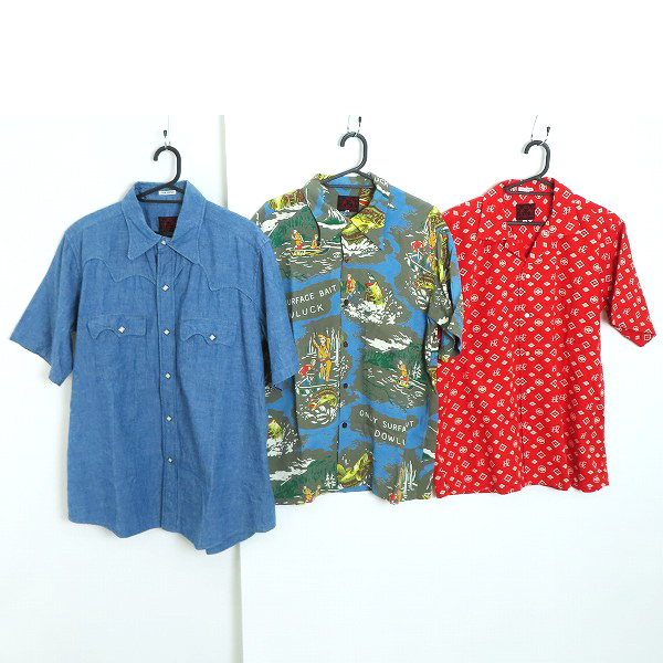 実際に弊社で買取させて頂いたEVISU/エヴィス ウエスタンシャツ/アロハシャツ等 3点セット