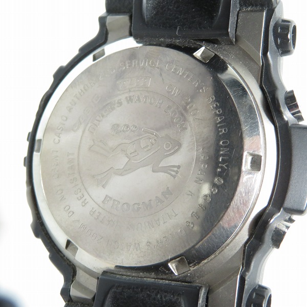 実際に弊社で買取させて頂いたG-SHOCK/Gショック FROGMAN/フロッグマン ファイナルエディション タフソーラー GW-200Z-1JFの画像 3枚目
