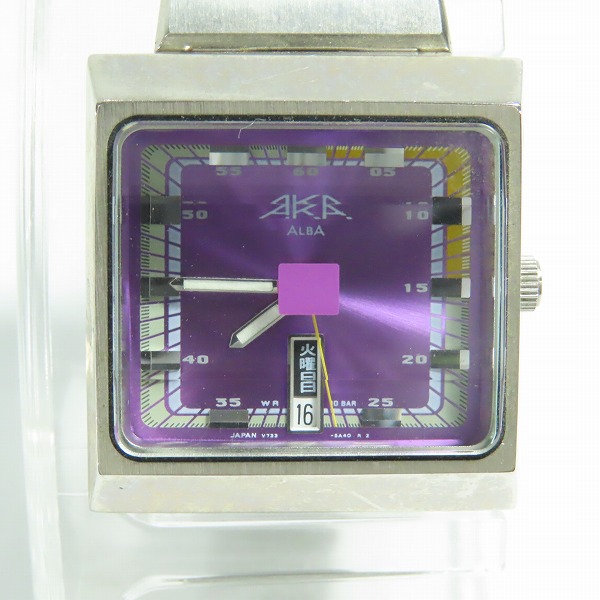 実際に弊社で買取させて頂いたSEIKO/セイコー ALBA/アルバ AKA クオーツ 腕時計 V733-5A40【動作未確認】