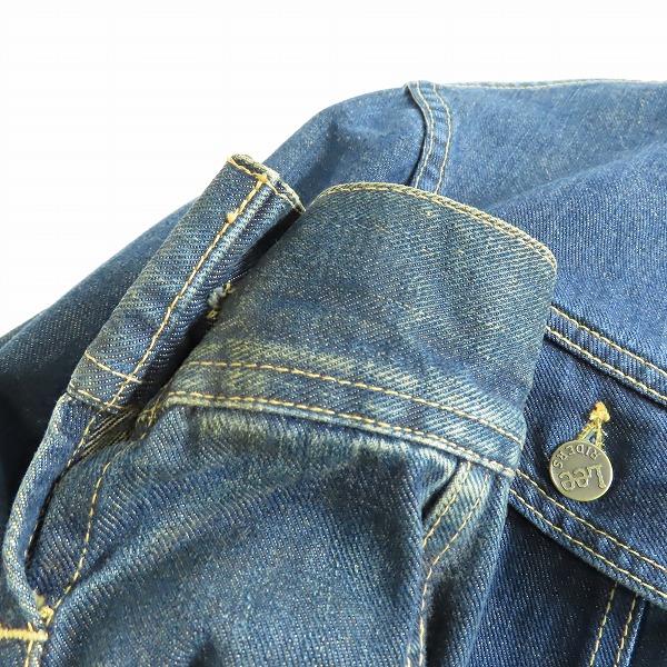 実際に弊社で買取させて頂いたTHE REAL McCOY’s×Lee/ザリアルマッコイズ×リー ストームライダー デニムジャケット 1101-LJ/34の画像 7枚目