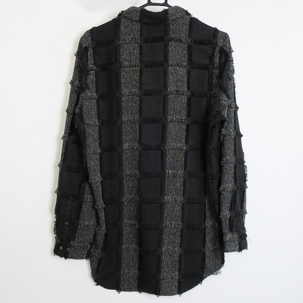 実際に弊社で買取させて頂いたNO ID.BLACK/ノーアイディー フリンジチェックショートカラープルオーバー シャツ 443006-714S/1の画像 1枚目