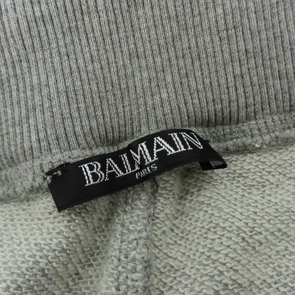 実際に弊社で買取させて頂いたBALMAIN/バルマン ジップ デザイン スウェット バイカーパンツ W7H5099J108/Lの画像 2枚目