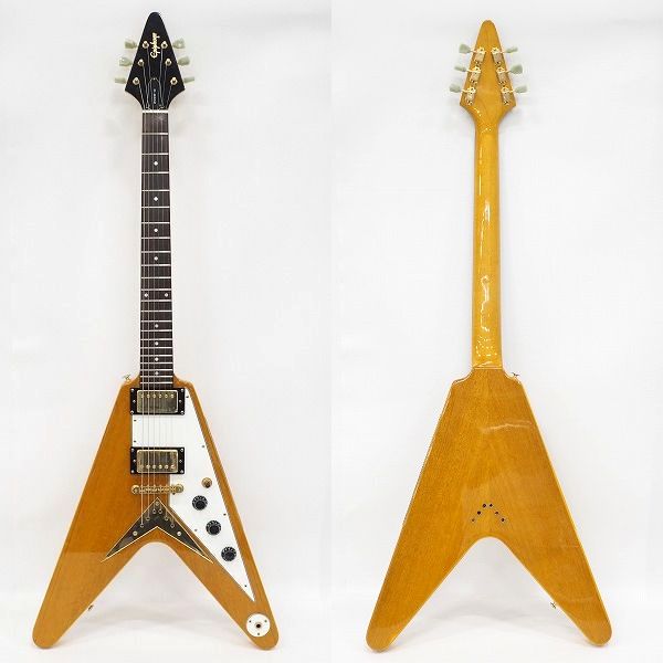 実際に弊社で買取させて頂いた★Epiphone/エピフォン 1958 Korina Flying V/コリーナフライングV エレキギターの画像 1枚目