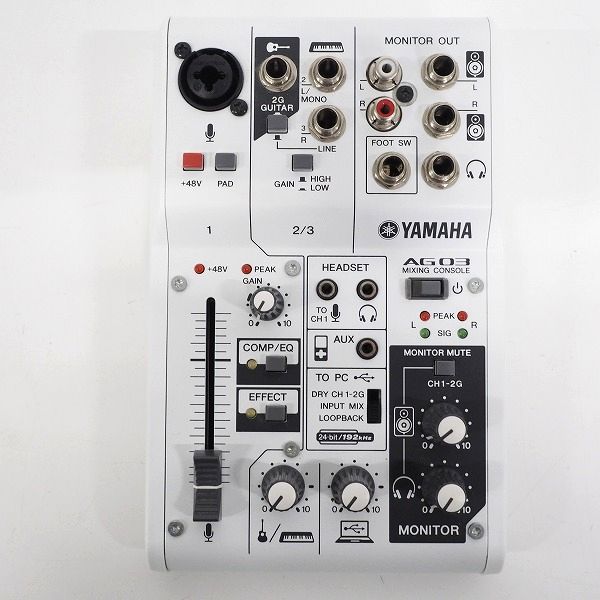 実際に弊社で買取させて頂いたYAMAHA/ヤマハ AG03 ミキシングコンソール ミキサー ウェブキャスティングミキサー【通電確認済】の画像 1枚目