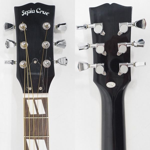 実際に弊社で買取させて頂いた★Sepia Crue/セピアクルー H-220/BK ハミングバードType アコースティックギター/アコギ ソフトケース付の画像 2枚目