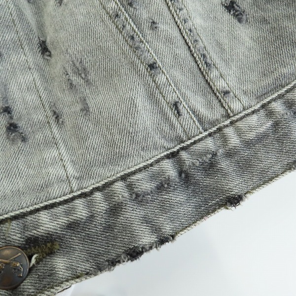 実際に弊社で買取させて頂いたroar/ロアー 二丁拳銃スワロフスキー/弾丸加工/デニムジャケット/Gジャン 17SRB-21KW/1の画像 6枚目