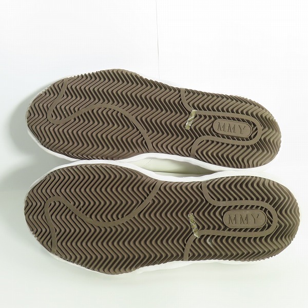 実際に弊社で買取させて頂いたMIHARA YASUHIRO/メゾンミハラヤスヒロ  Sole Shellcap Leather レザースニーカー ホワイト  A06FW702/45 の画像 2枚目