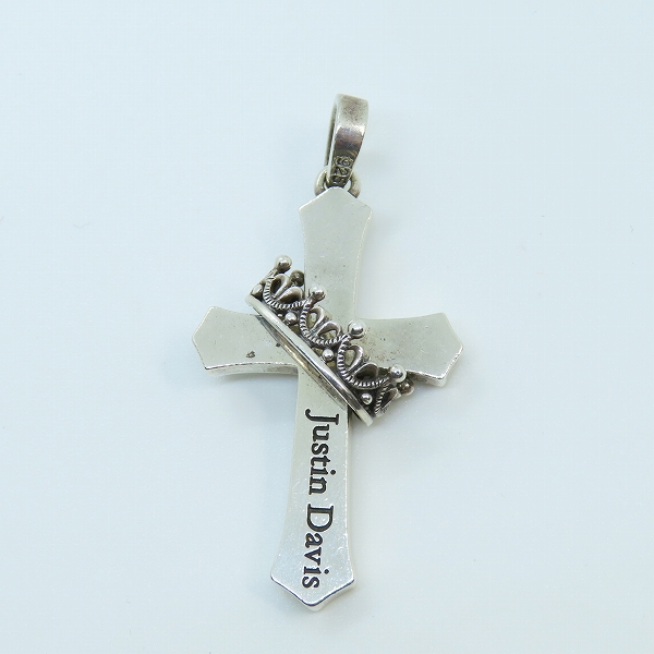 実際に弊社で買取させて頂いた【ギャラ付き】Justin Davis/ジャスティンデイビス Cross With Crown/クロスウィズクラウン ペンダント SPJ122の画像 2枚目