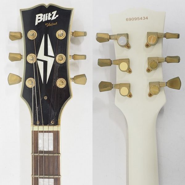 実際に弊社で買取させて頂いた★Blitz By Aria Pro Ⅱ/ブリッツ レスポール カスタムType セットネック エレキギターの画像 2枚目