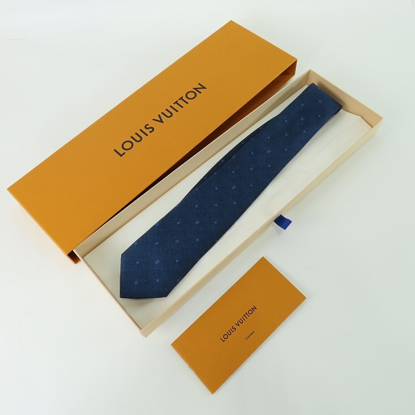 実際に弊社で買取させて頂いた【JPタグ】LOUIS VUITTON/ルイヴィトン モノグラム総柄 シルクネクタイ M70203の画像 6枚目