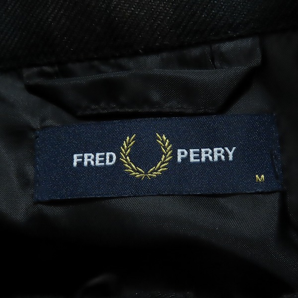 実際に弊社で買取させて頂いたFRED PERRY/フレッドペリー ハリントン ジャケット ウール フル ジップブルゾン FZ2613/Mの画像 2枚目