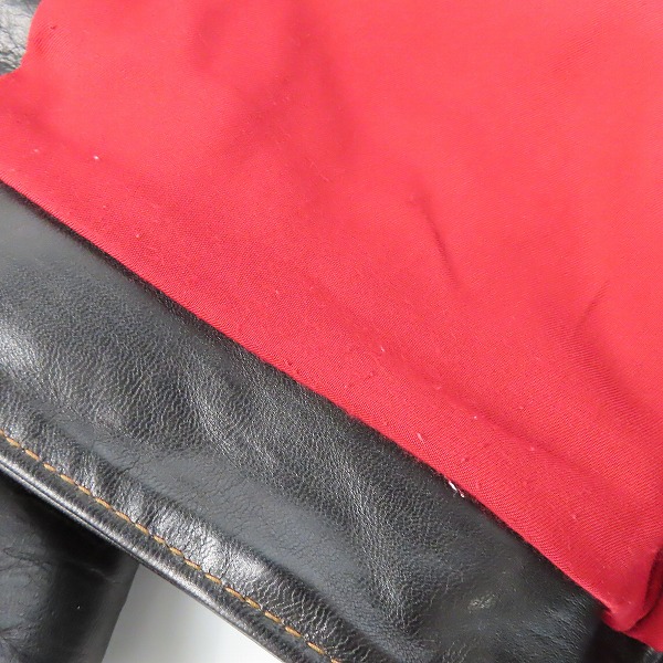 実際に弊社で買取させて頂いたTHE FLAT HEAD/フラットヘッド 馬革/ホースハイド Dポケット ダブルライダースジャケット/36の画像 5枚目