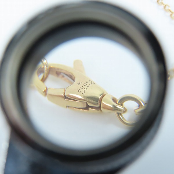 実際に弊社で買取させて頂いたGUCCI/グッチ AU750/K18 インターロッキングGブロッサム サークルネックレス 434553の画像 5枚目