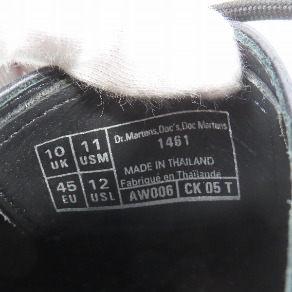 実際に弊社で買取させて頂いたDr.Martens/ドクターマーチン MONO 3EYE SHOE/3ホールシューズ 1461/UK10の画像 5枚目